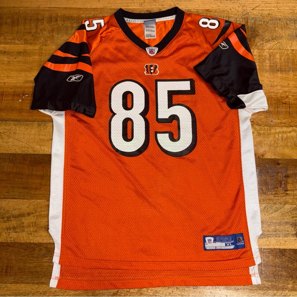 Vintage Cincinnati Bengals Jersey #85 Chad Johnson Youth XL Reebok On Field MESH